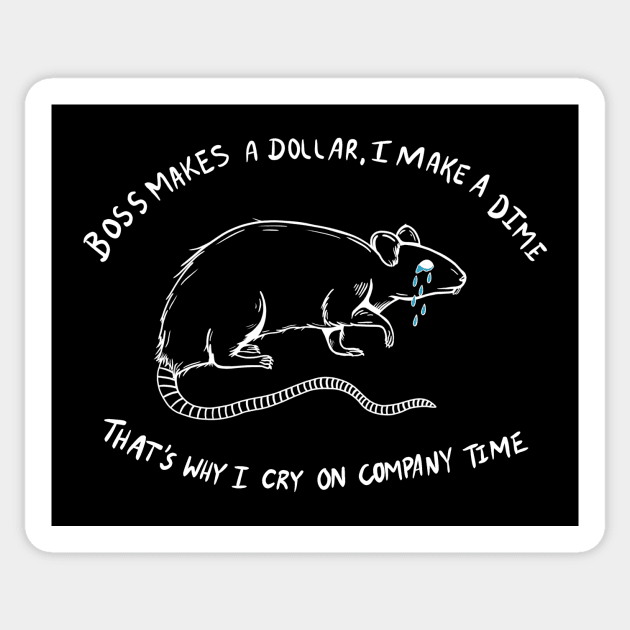 BOSS MAKES A DOLLAR, I MAKE A DIME Sticker by TriciaRobinsonIllustration